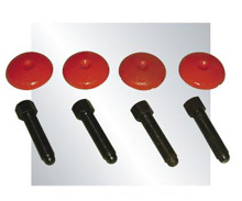 Levelling screw and plate